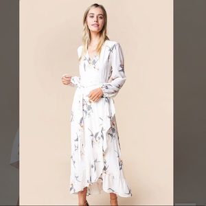 Sugarlips At Last Floral Wrap Maxi Dress